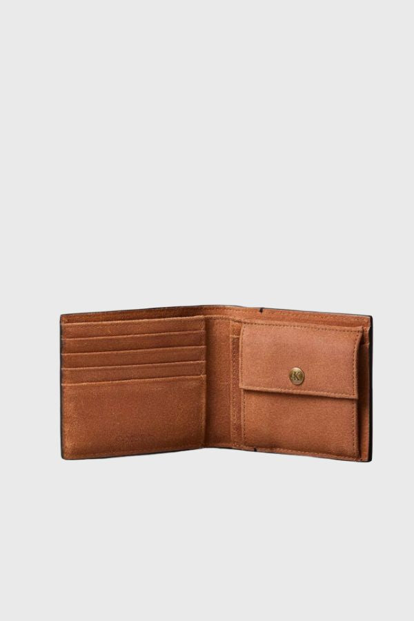 Calvin Klein Bold Suede Billfold W/ Coin LV04D1365G