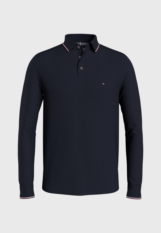 Tommy Hilfiger striped-collar polo shirt MW0MW29543
