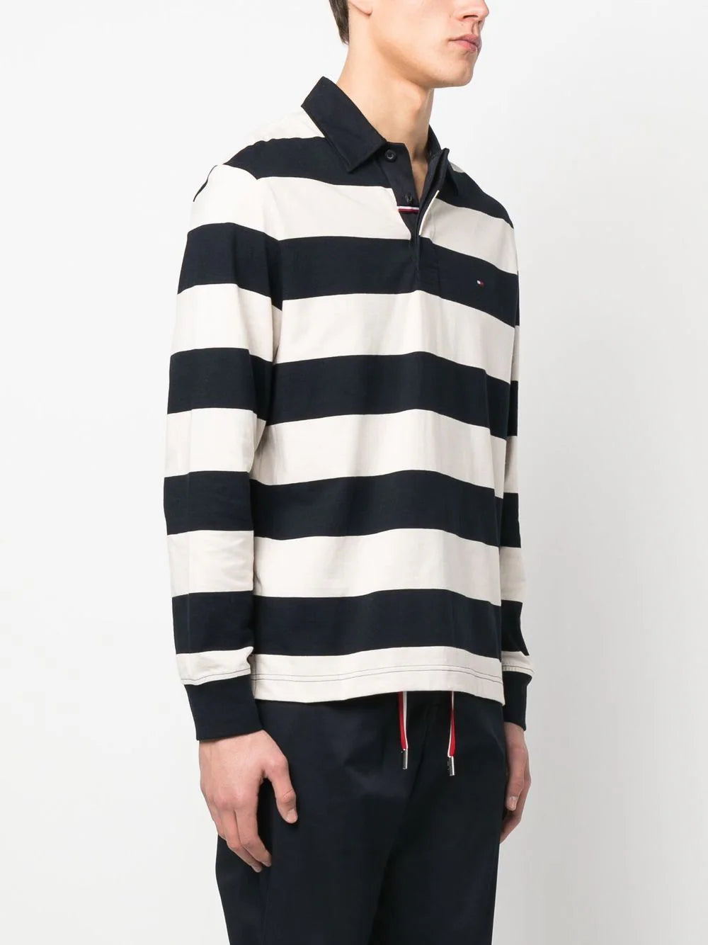 Tommy Hilfiger Ριγέ Πόλο Μπλούζα σε Κανονική Γραμμή MW0MW29671