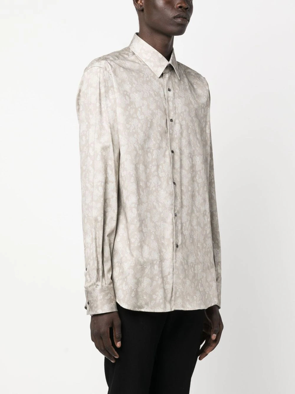 Karl Lagerfeld foral-print long-sleeve shirt 605003 533605