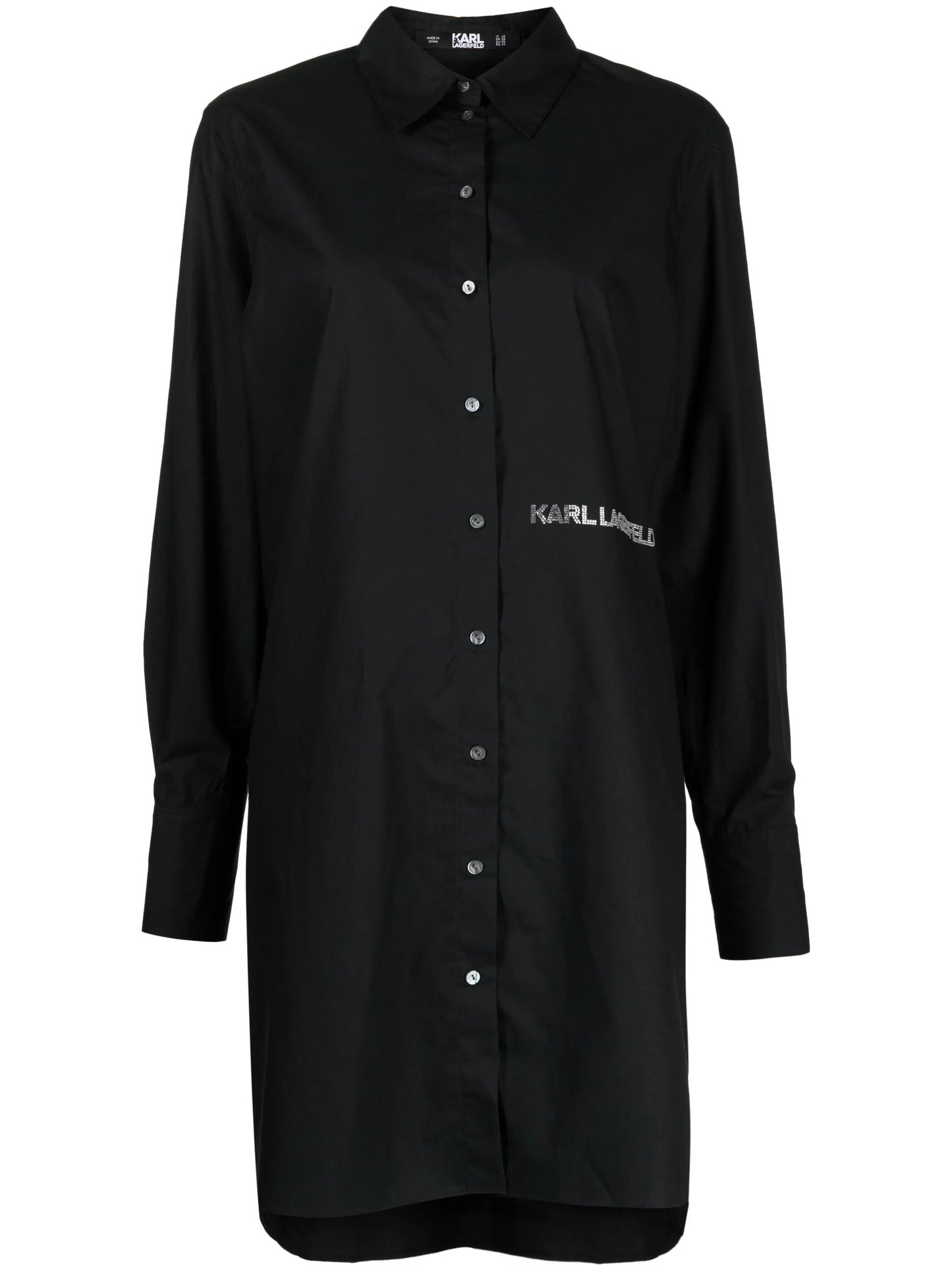 Karl Lagerfeld Logo-embossed Cotton Shirt Dress 235W1600
