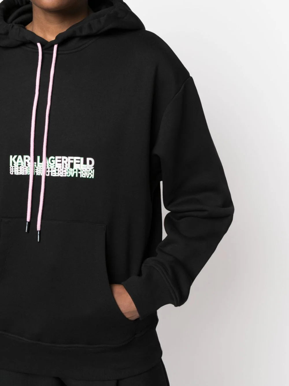 Karl Lagerfeld Logo-print Jersey hoodie 235W1812