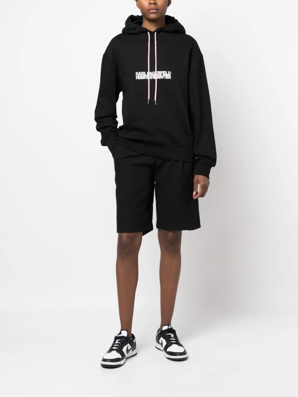 Karl Lagerfeld Logo-print Jersey hoodie 235W1812