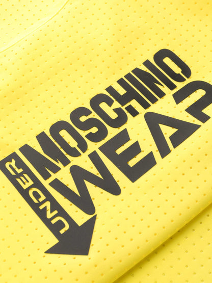 Moschino logo-appliqué mesh tank top A89034407