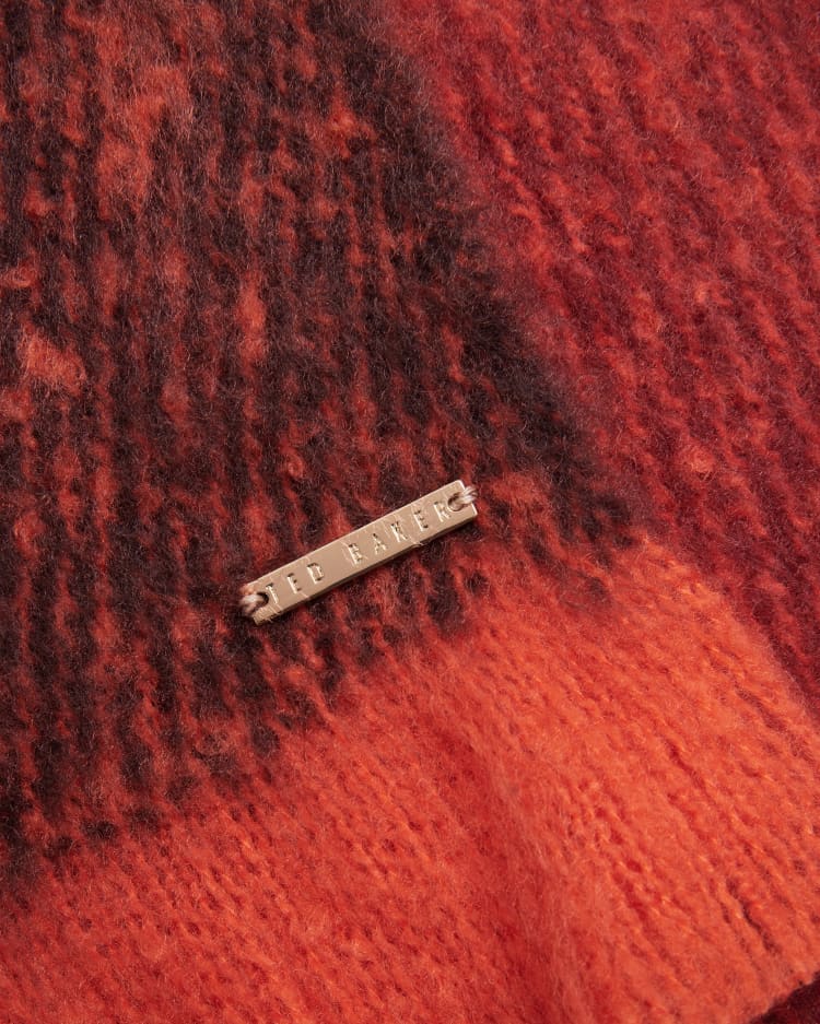 Ted Baker Chelie Checked Brushed Long Scarf 255630