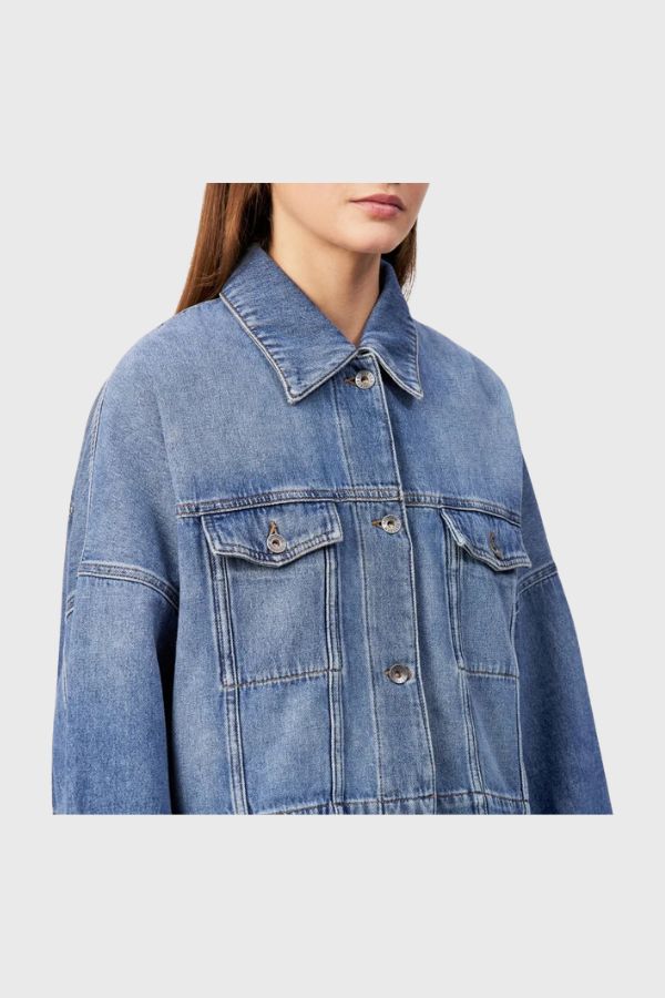 Drykorn Oversized Pure Cotton Denim Jacket HOLBROOKS 260272