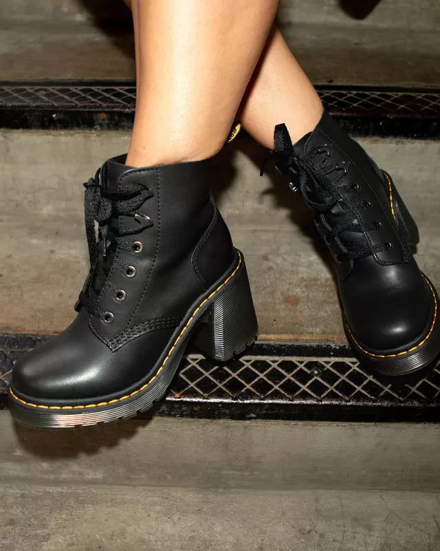 Dr. Martens Jesy Lace Up Flared Heel Boots 27613001