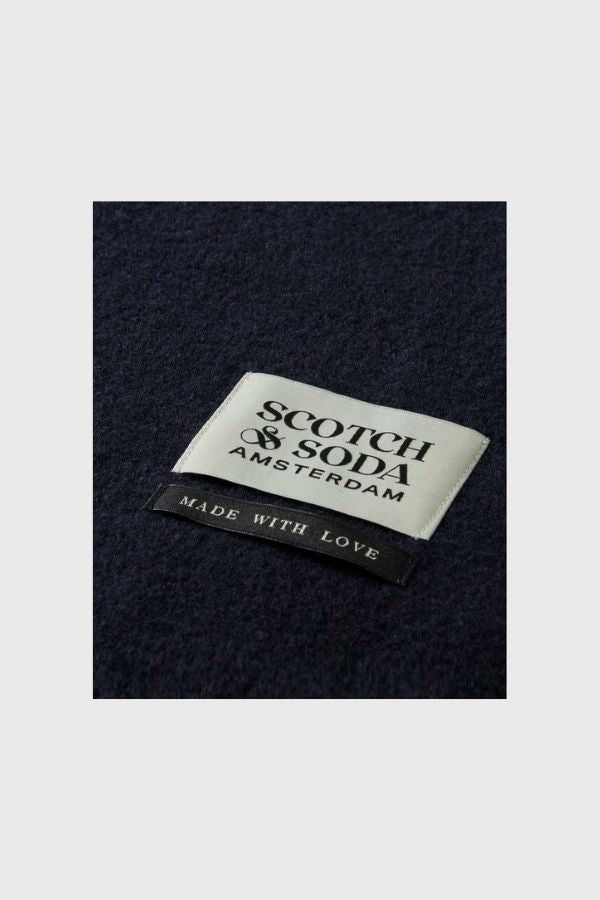 Scotch & Soda Virgin Wool Fringed Woven Scarf 169440
