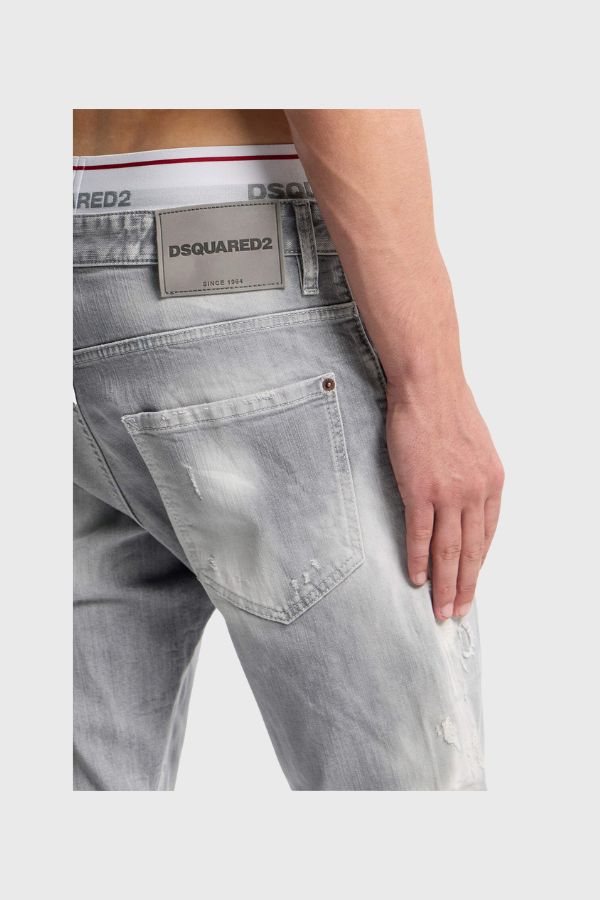 Dsquared2 Brushed Grey Wash Slim Twist Jeans S74LB1870S30260