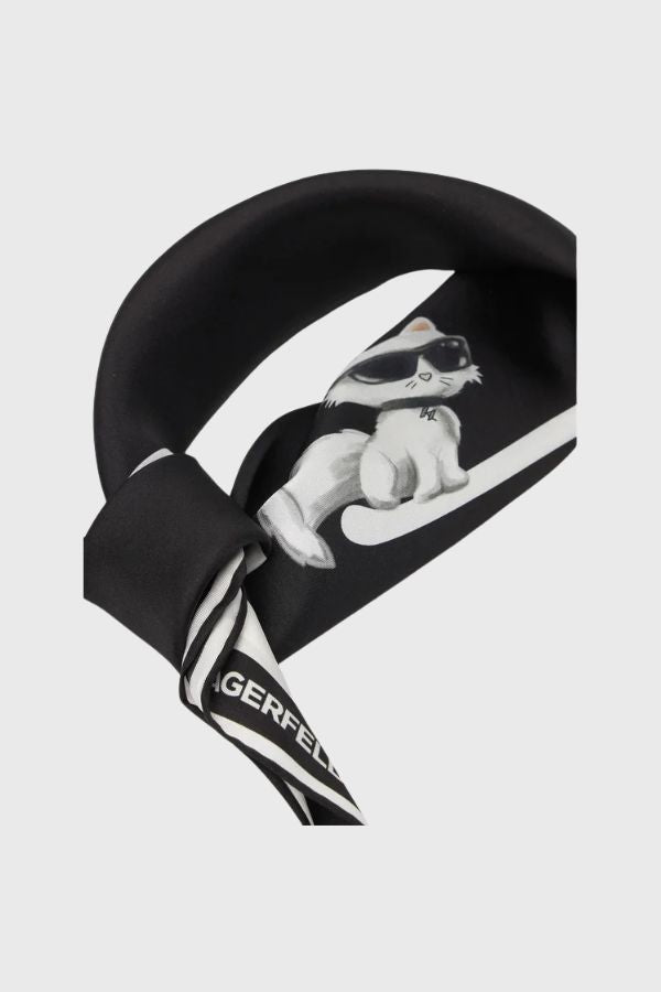 Karl Lagerfeld Ikon Signature Silk Scarf B1W33083