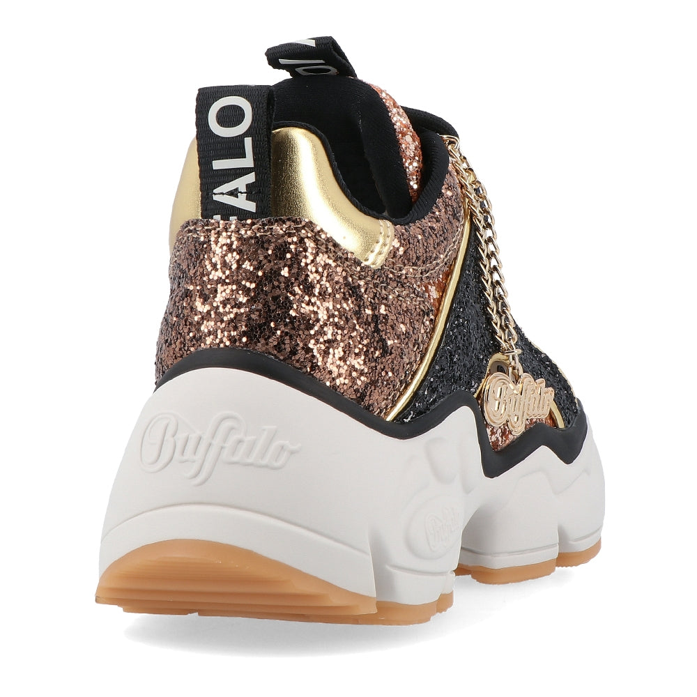 Buffalo Vegan Binary Glitter Gold/Black Mulher BN16309621