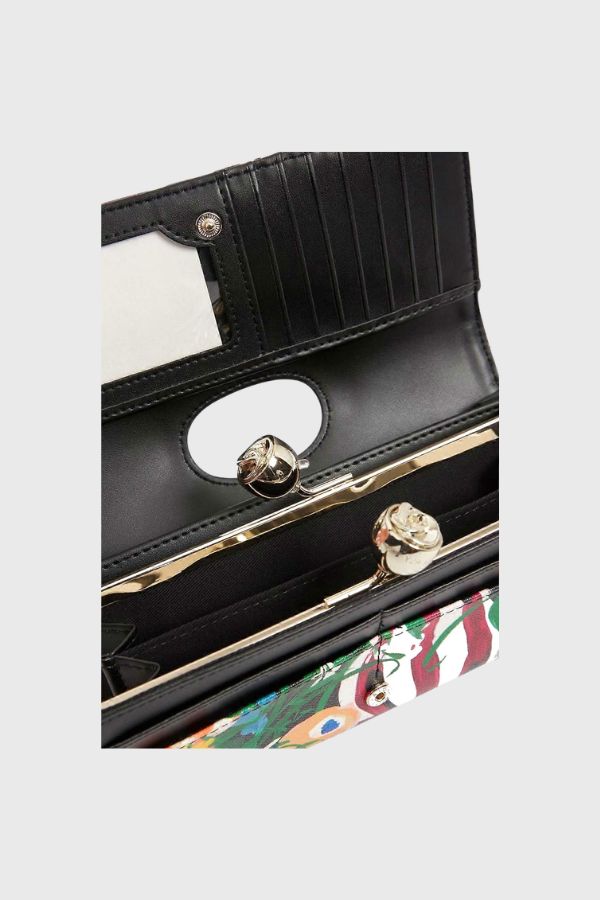 Ted Baker Bouquet Printed Leather Large Bobble Purse S284106-WXL-BOUANNE