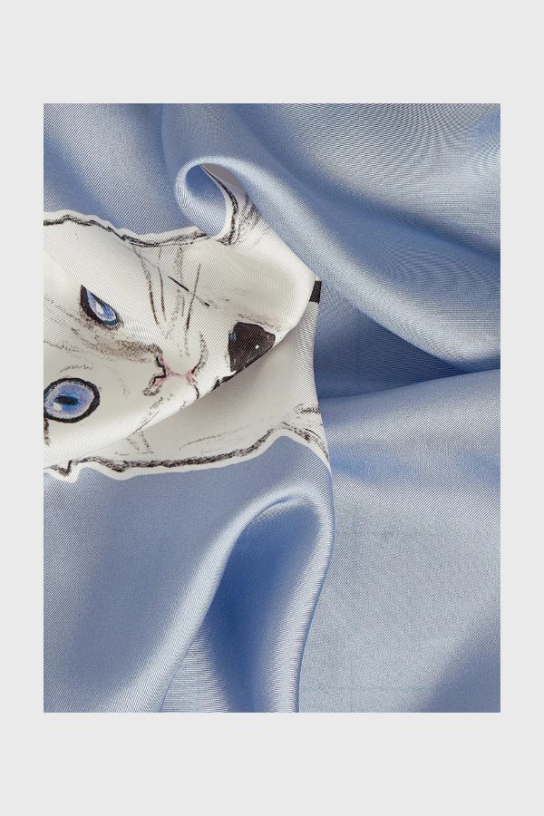 Karl Lagerfeld Ikon Choupette Print SLK Scarf B4W33095