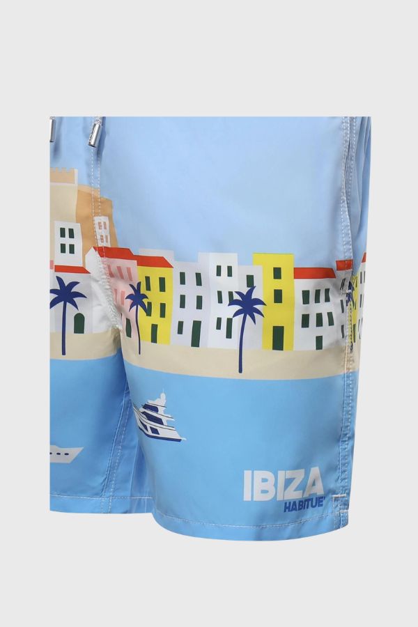 MC2 Saint Barth Gustavia Placed Print Swimshort Ibiza Postcard GUS0009-02281L