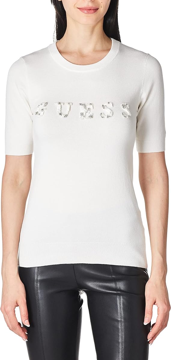Guess Chantal Black T-shirt With Logo Accent W3RR46Z2NQ2