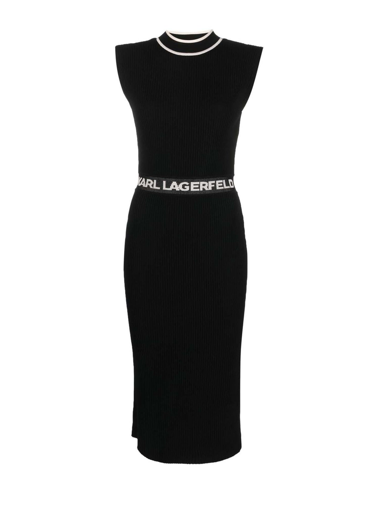 Karl Lagerfeld High Neck Knit Dress 235W1310