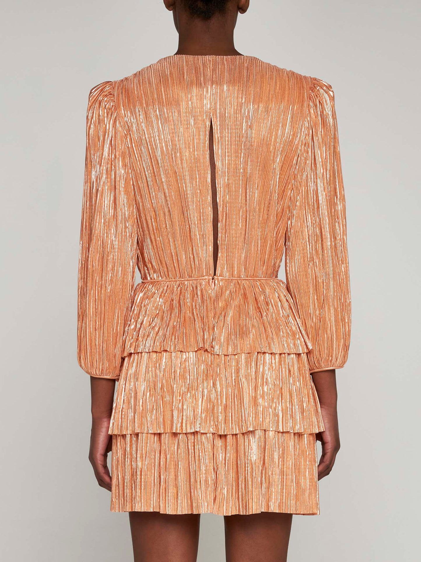 Sabina Musayev Mina Lame Pleated Mini Φόρεμα D20233