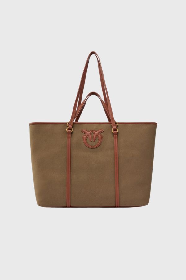 Pinko Canvas Shopping Bag 104714 A2G2