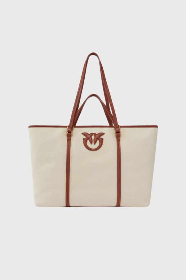 Pinko Canvas Shopping Bag 104714 A2G2