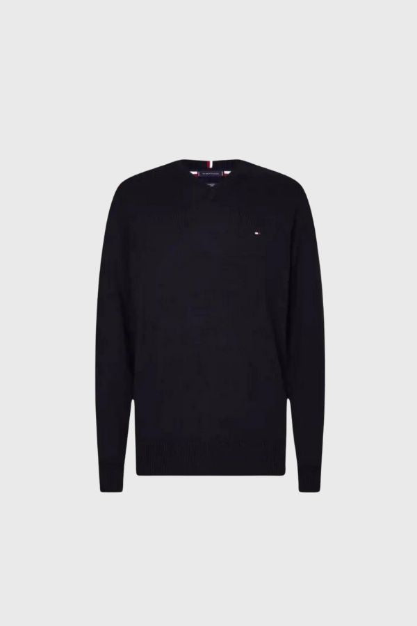 Tommy Hilfiger Cotton Cashmere V-Neck Jumper MW0MW28047