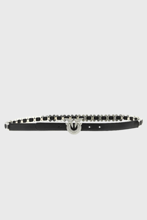 Pinko H2 Fibbia Full Stras Belt 105892 A2XH