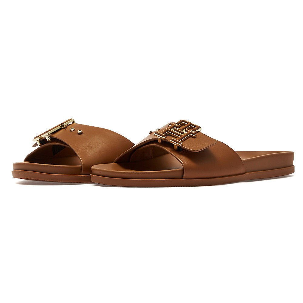 Tommy Hilfiger Th Hardware Leather Flat Sandal FW0FW07940