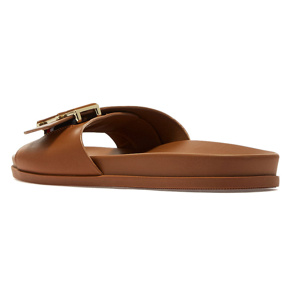 Tommy Hilfiger Th Hardware Leather Flat Sandal FW0FW07940