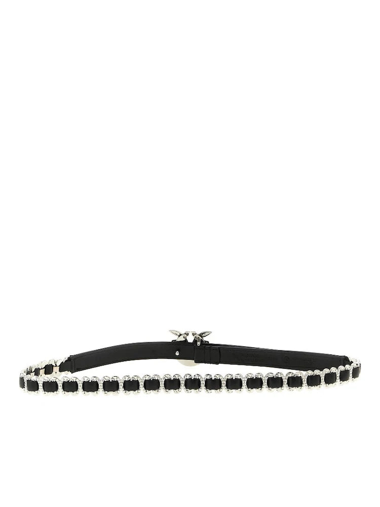 Pinko H2 Fibbia Full Stras Belt 105892 A2XH