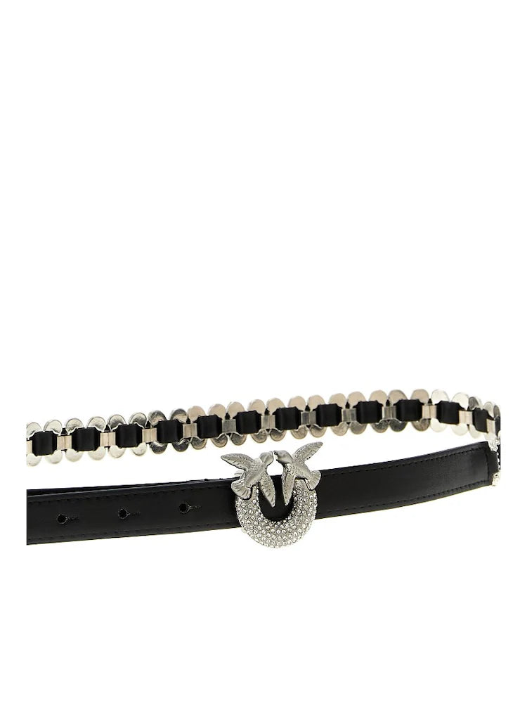 Pinko H2 Fibbia Full Stras Belt 105892 A2XH