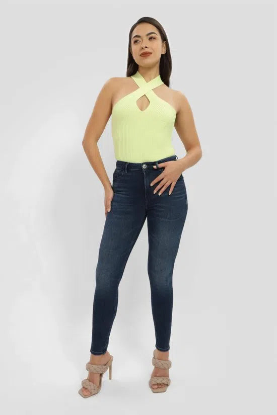 Guess Τζιν Παντελόνι Skinny Azul Marino W3YA46D52J4
