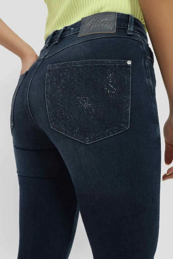 Guess Τζιν Παντελόνι Skinny Azul Marino W3YA46D52J4