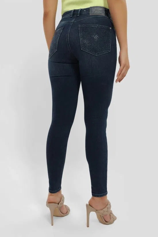 Guess Τζιν Παντελόνι Skinny Azul Marino W3YA46D52J4