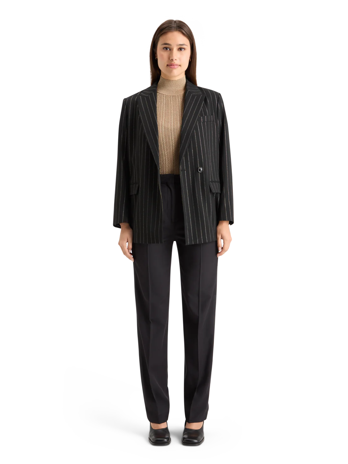 Scotch & Soda Metallic Pointelle Fitted Ζιβάγκο 178902