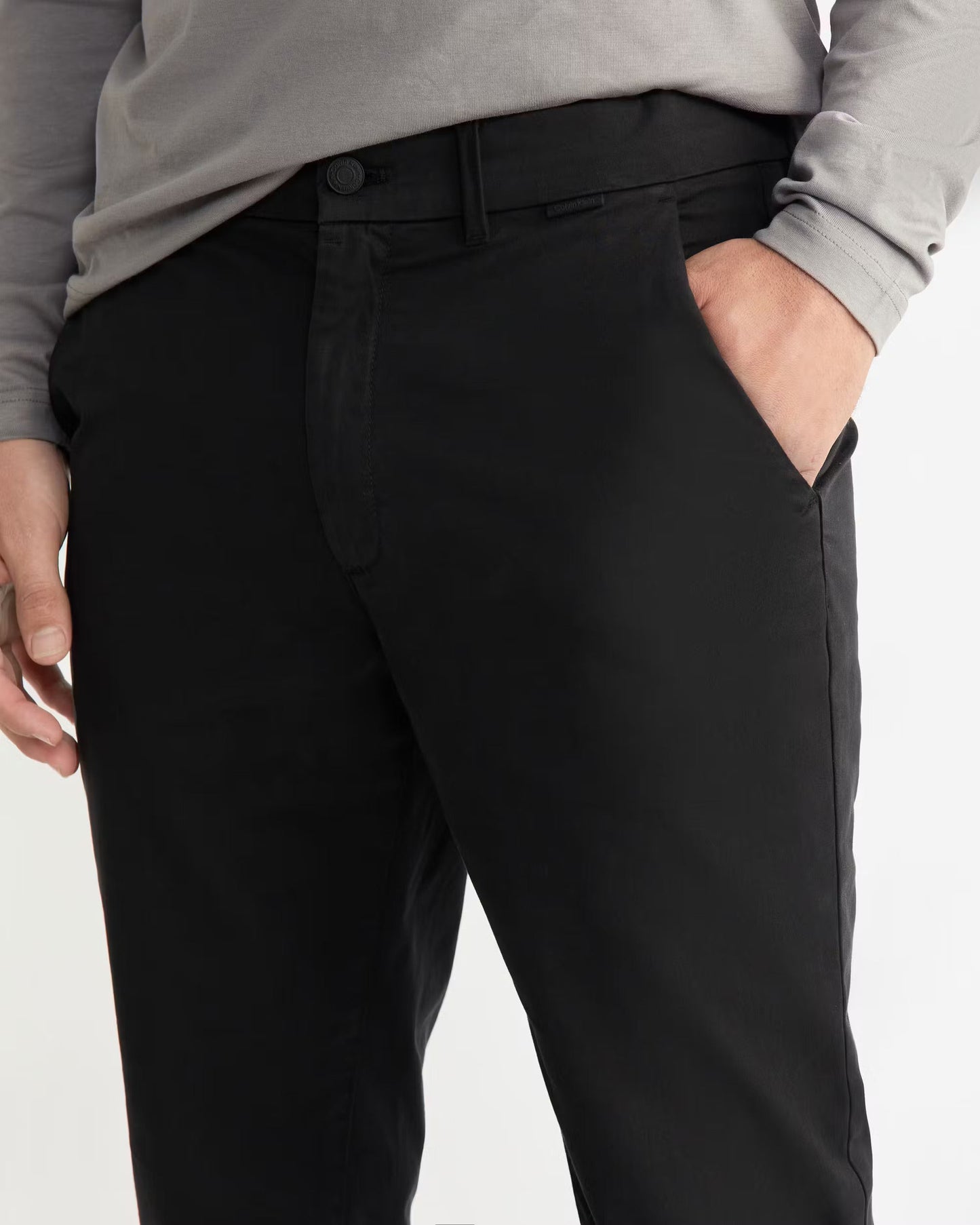 Calvin Klein Sateen Stretch Slim Παντελόνι K10K109914