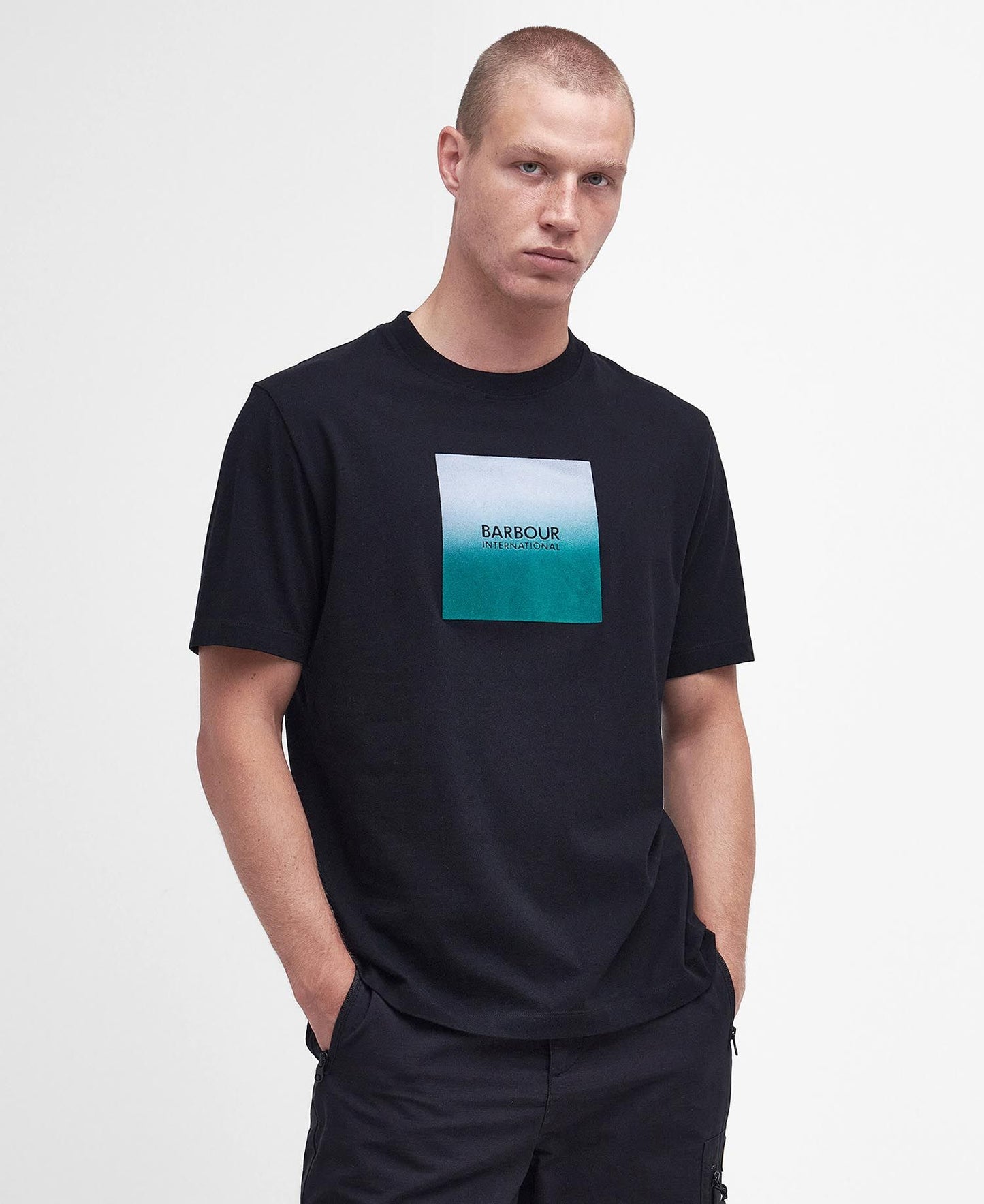 Barbour International Ombre Logo Relaxed Fit T-Shirt MTS1282