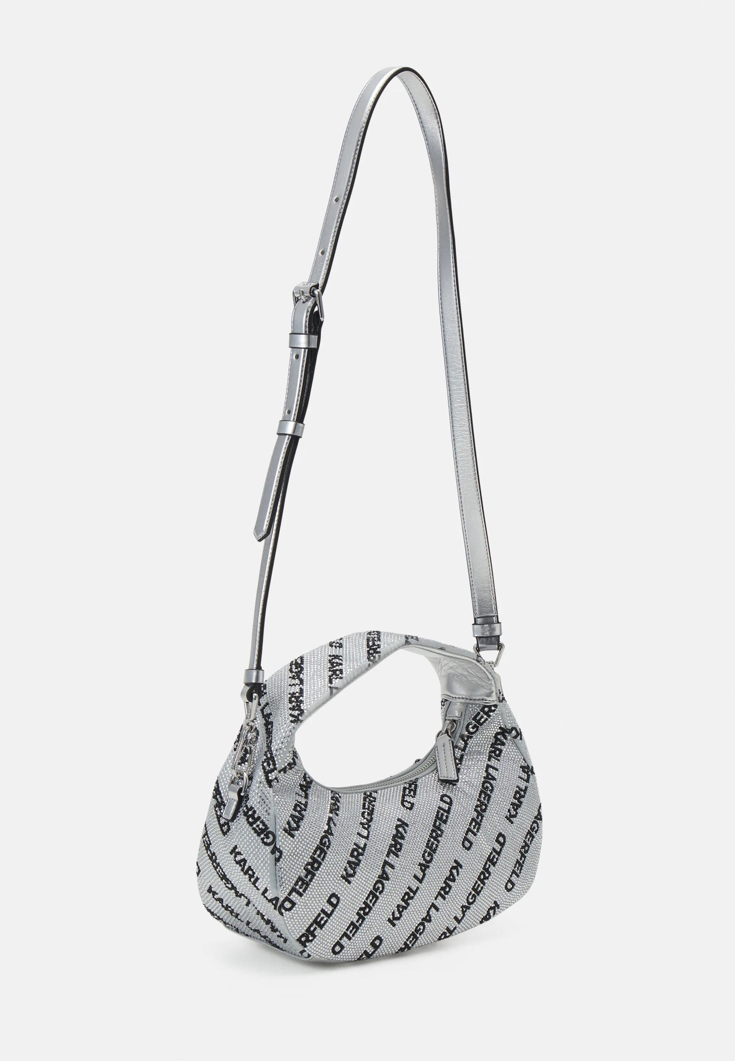 Karl Lagerfeld Rhinestone Hobo Bag 240W3026