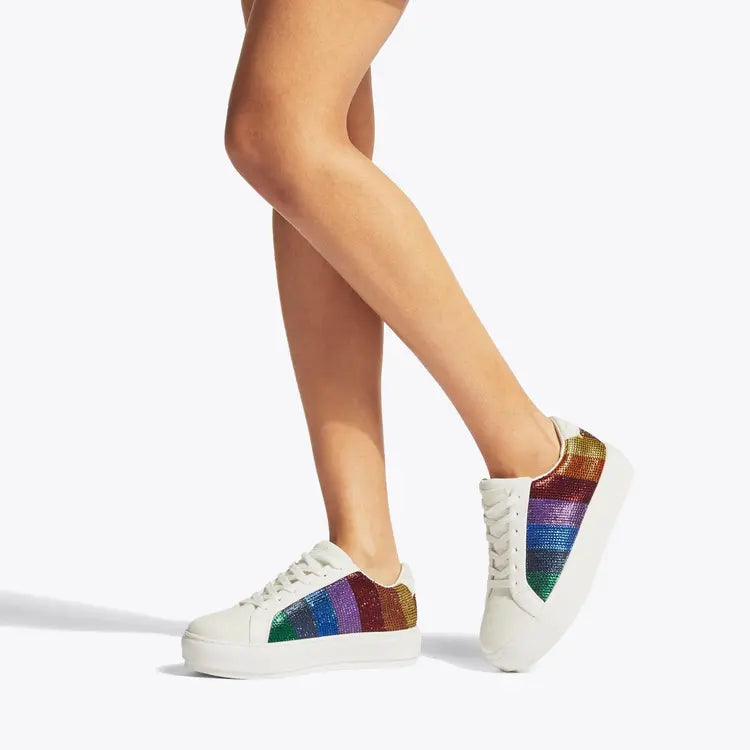 Kurt Geiger Laney Stripe Crystal Sneaker 9354599209