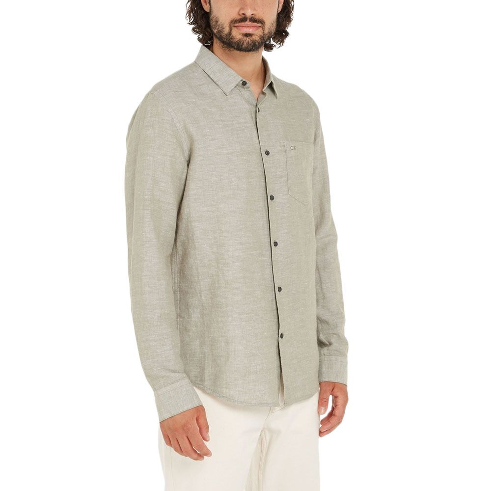 Calvin Klein Linen Chest Pocket Shirt Men K10K108664