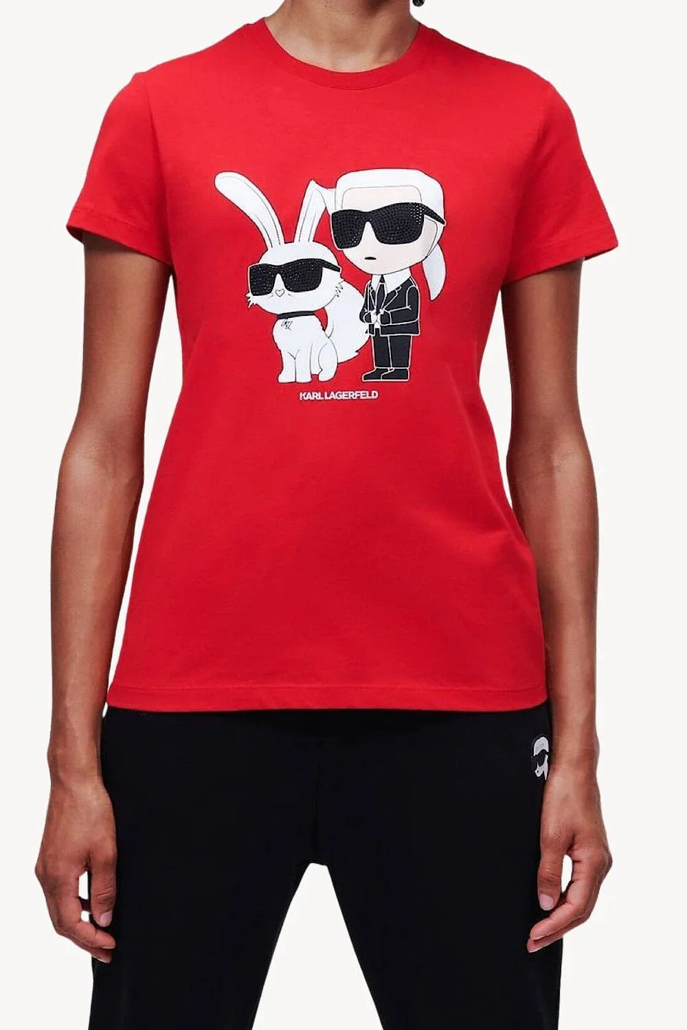 Karl Lagerfeld Karl Choupette Print T-shirt Black 230W1709
