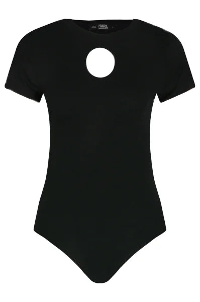 Karl Lagerfeld Cut Out Logo Jersey Body Κορμάκι 231W1703