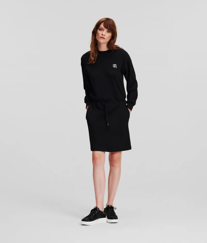 Karl Lagerfeld Glitter Sweat Dress 240W1352