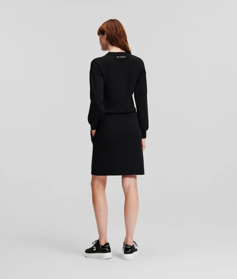 Karl Lagerfeld Glitter Sweat Dress 240W1352
