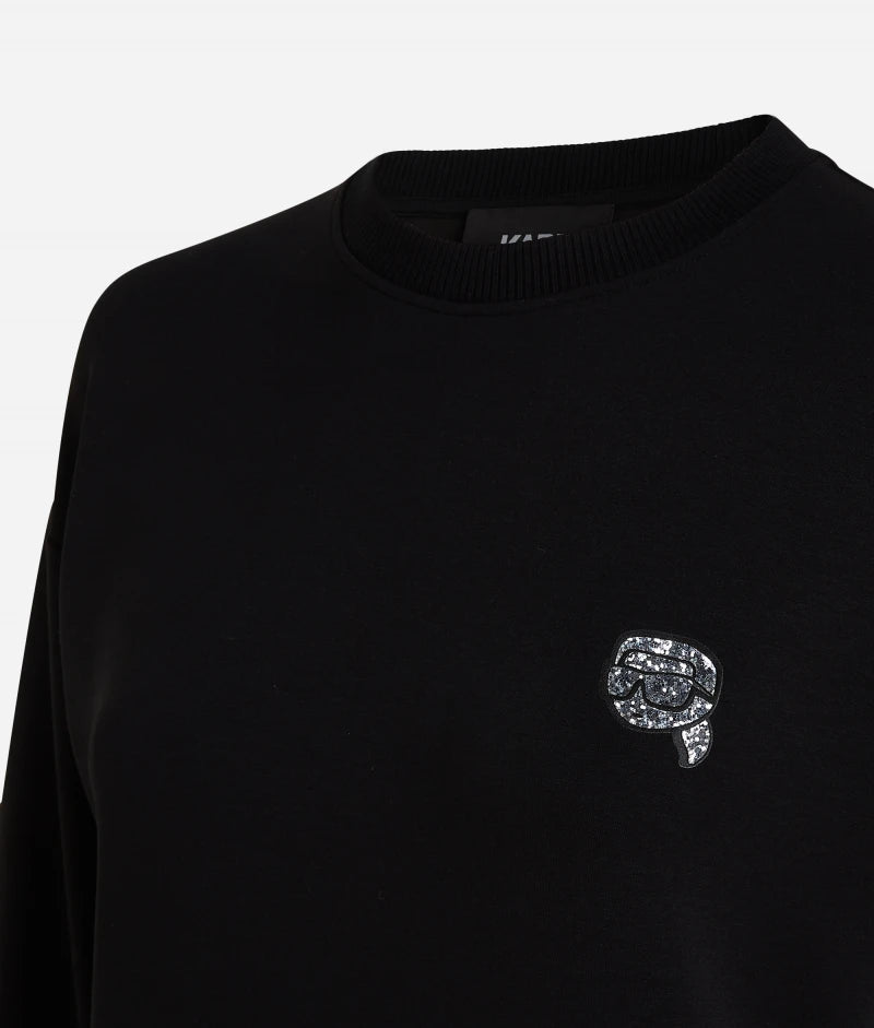 Karl Lagerfeld Glitter Sweat Dress 240W1352