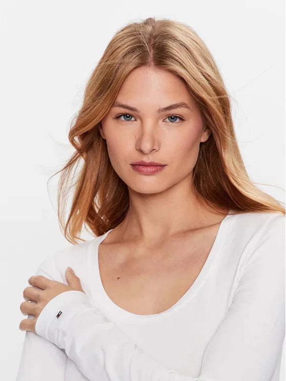 Tommy Hilfiger Μακρυμάνικο T-Shirt Με Λαιμόκοψη Scoop WW0WW39147