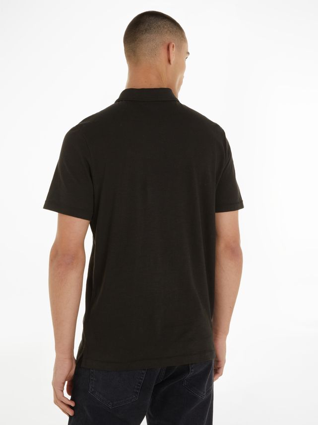 Calvin Klein Coton Linen Open Collar Polo T-Shirt K10K111335
