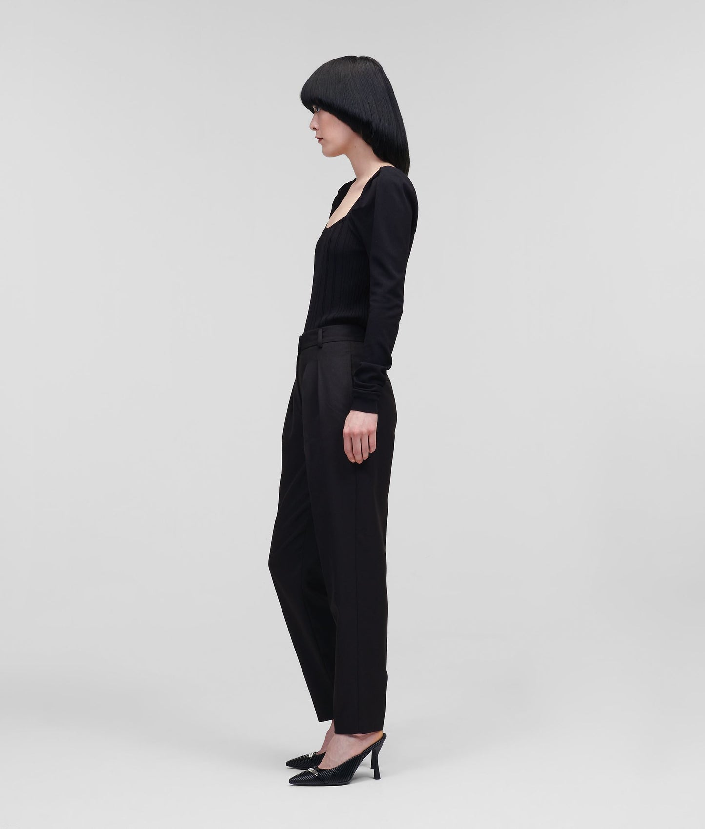 Karl Lagerfeld Double Pleat Tailored Παντελόνι 225W1003