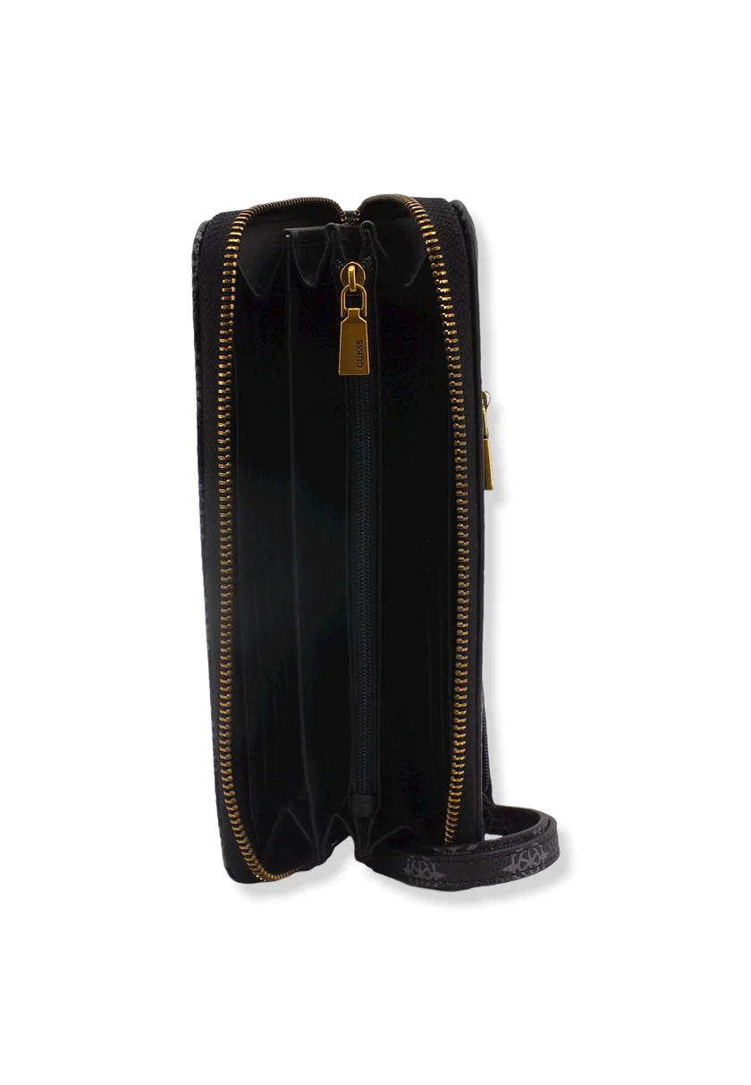 Guess Wallet Abey Slg Portafoglio Large Donna Black Logo Multi PB855846