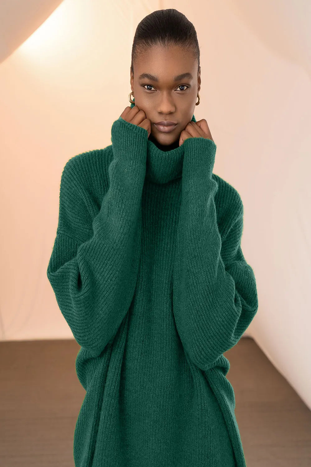Tailor Made Πουλόβερ Oversized Turtleneck TM7046A