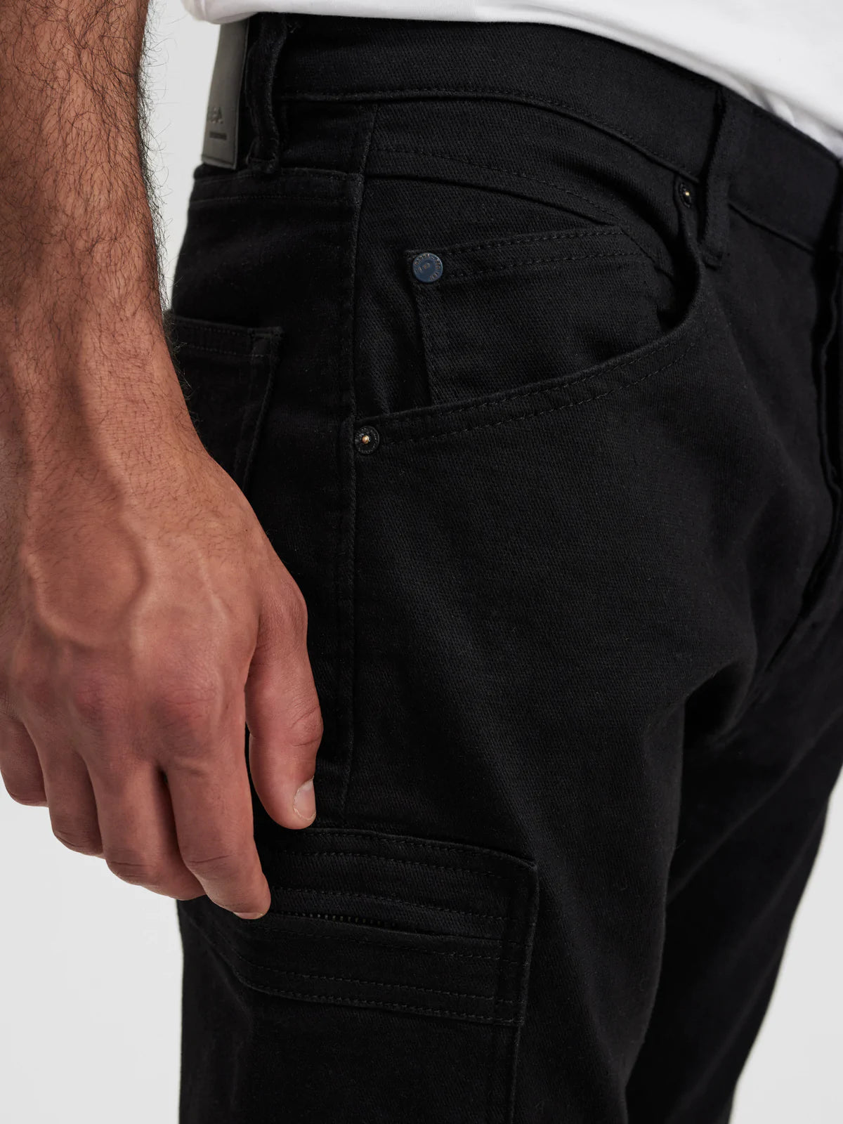 Gabba Alex Cargo K3819 Sanza Jeans Black Denim