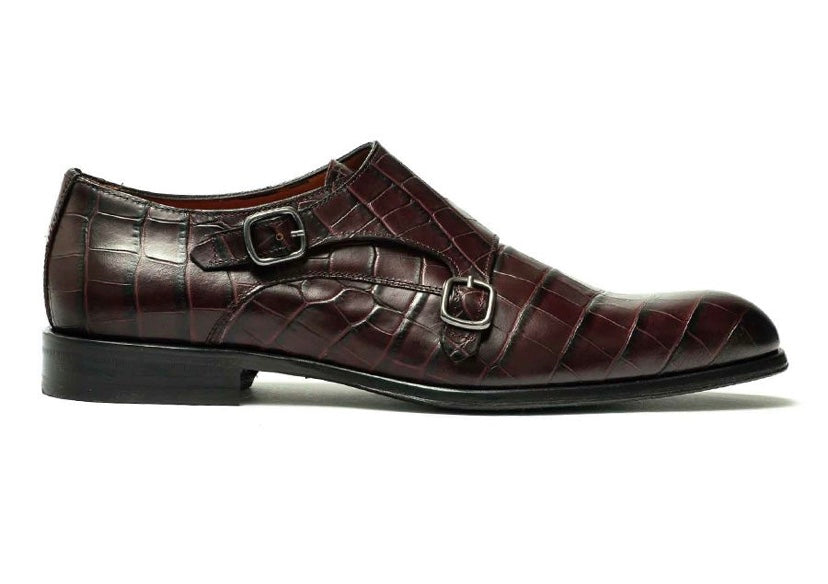 Per La Moda  Δερμάτινα παπούτσια με διπλή αγκράφα T618
